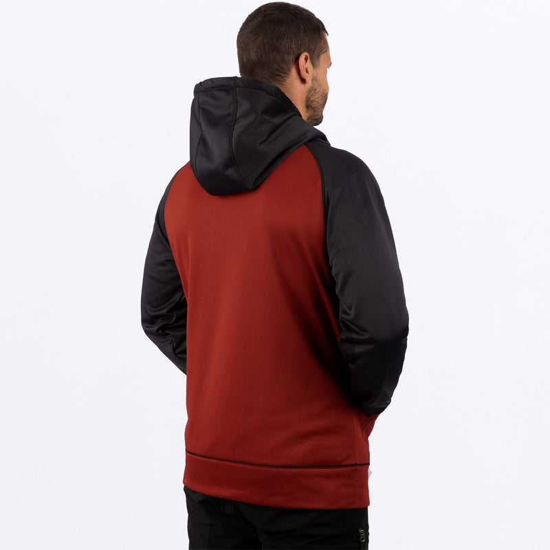 UnisexPodiumTechPOHoodie_M_RustBlack_231120-_1037_back