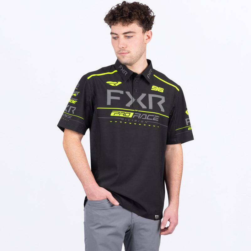 MRaceDivPerformanceUPFPolo_Shirt_BlackHiVis_SKU_252010-_1065_Front